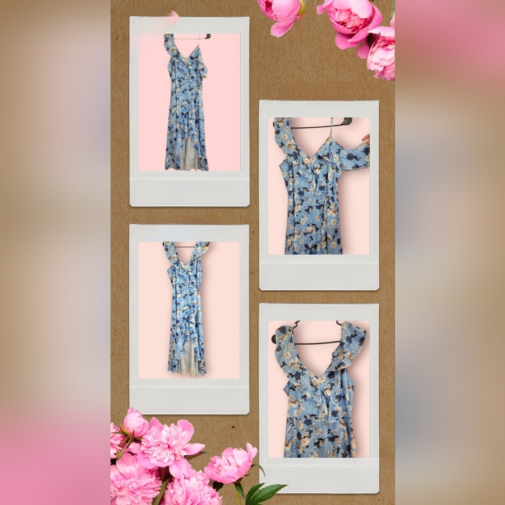 🐞 3/$8 Shein Blue & White Floral Dress